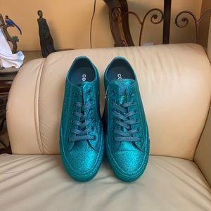 NWOB Converse Teal Glitter Sneakers Size 7